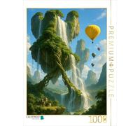 Puzzle · Roches ancrées - Montgolfières au-Dessus de rochers flottants | 1000 pièces · Format assemblé 64 × 48 cm · CALVENDO Puzzle