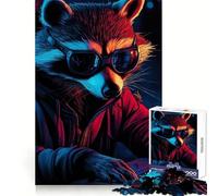 Puzzle Rocket Raccoon Cyberpunk pour Adolescents, 1000 pièces, Jeu de réflexion, Design ludique et Assemblage, Cadeau de qualité (38x26cm)