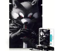 Puzzle Rocket Raccoon Samurai Animal pour Adultes, 1000 pièces, Jeu de réflexion, Jouet Anti-anxiété, Objet de Collection aux découpes soignées (38x52cm)