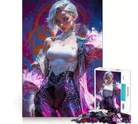 Puzzle Rococo cybernétique Anime 1000 pièces à reconstituer,Jeu Amusant et sans bavures,pièces nettes et découpées,Jeu Portable et idéal pour Les Voyages (38x26cm)