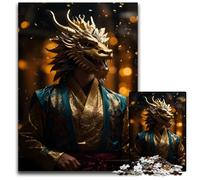 Puzzle Roi Dragon 1000 pièces pour Adultes Adolescents et familles Décoration DIY idéale Défi cérébral 1000 pièces (75 x 50 cm)