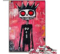 Puzzle Roi Squelette de Style Basquiat pour Adolescents 1000 pièces, adapté aux 14 Ans et Plus. Amusement en Famille. C'est Un pour Toute la Famille (50x75cm)