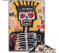 Puzzle Roi Squelette de Style Basquiat pour Adolescents 2000, Convient aux 14 Ans et Plus, décoration Murale, Cadeau d'anniversaire de Noël (70x100cm)