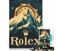 Puzzle Rolex Intemporel de 1000 pièces pour Adolescents, Jeu de réflexion, Design Confortable et Relaxant, Cadeau attentionné 38x26cm