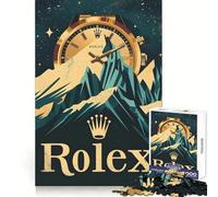 Puzzle Rolex Intemporel de 1000 pièces pour Adultes, Jeu Intelligent Anti-Stress, Motif à Assembler, Surprise de Noël 50x75cm