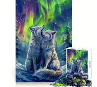 Puzzle Romance Loup des Neiges pour Adultes, 1000 pièces, Jeu Intelligent et Amusant, Motif Assembler, Cadeau précieux (50x75cm)