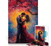 Puzzle Romantique Couple sous Un Arbre pour Adolescents, 1000 pièces, Jeu de réflexion, Design Relaxant, Assemblage, Cadeau de qualité (38x52cm)