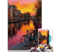 Puzzle Romantique d'Amsterdam 1000 pièces pour Adultes, Jouet éducatif intellectuel décompressant, Cadeau d'anniversaire, décoration Murale 50x75cm
