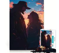 Puzzle Romantique de 1000 pièces représentant Un Couple Amoureux, pour Adultes, Jeu intellectuel, Divertissement apaisant, découpe précise, Cadeau de Noël (38x26cm)