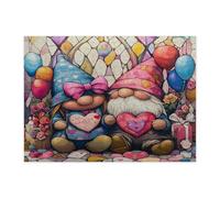 Puzzle romantique de 500 pièces pour adultes - Vitrail amusant - En bois imprimé - Pour couple amoureux - Décoration pour fête de divertissement