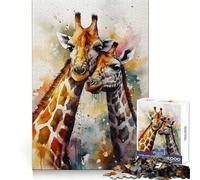 Puzzle Romantique Girafe pour Adolescents, 1000 pièces, Jeu de réflexion, Design Relaxant, Assemblage, Cadeau de qualité (38x26cm)