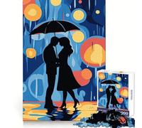 Puzzle Romantique Nuit pluvieuse 1000 pièces pour Adultes, Jeu de réflexion, Divertissement paisible, pièce de Collection aux découpes soignées (50x75cm)