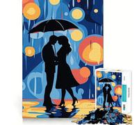 Puzzle Romantique Nuit pluvieuse pour Adolescents, 1000 pièces, Jeu de réflexion, Jouet Relaxant, découpe soignée, Cadeau Exquis (38x26cm)