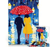 Puzzle Romantique Nuit pluvieuse pour Adultes, 1000 pièces, Collection Joy Quality Edge Art, idéal pour développer Son Esprit (38x52cm)