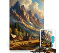 Puzzle Romantique Peinture V 1000 Pièces pour Adultes Jeu de Logique Fine Loisirs Bordure Soignée Objet de Collection (38x26cm)