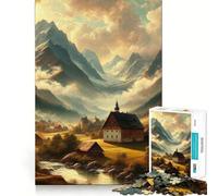 Puzzle Romantique Peinture V 1000 Pièces pour Adultes Jeu Intellectuel et Apaisant Découpe Précise Cadeau de Noël (38x52cm)