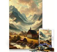 Puzzle Romantique Peinture V 1000 Pièces pour Adultes Jeu Intellectuel et Apaisant Découpe Précise Cadeau de Noël (38x52cm)