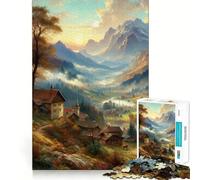 Puzzle Romantique Peinture V 1000 Pièces pour Adultes Stimule la Mémoire Jeu de Groupe Bords Nets Cadeau Élégant (38x26cm)