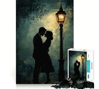Puzzle Romantique sous Un lampadaire, 1000 pièces, pour Adolescents, Jeu de réflexion, Design Relaxant, Cadeau de qualité (38x26cm)