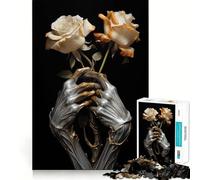 Puzzle Romantique squelettique pour Adolescents, 1000 pièces, renforce la mémoire, Anti-Stress, Bords Lisses, Cadeau de Noël 38x26cm