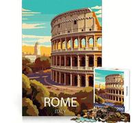 Puzzle Rome Italie 1000 pièces Concentration,Stimulation mentale,apaisement,Divertissement,découpe Lisse,Cadeau d'anniversaire (38x26cm)