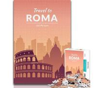 Puzzle Rome Italie 1000 pièces pour Adultes et Adolescents, Jouets éducatifs, Jeux Anti-Stress, décoration Murale 50x75cm