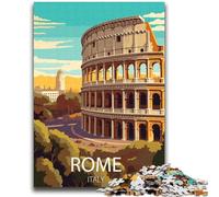 Puzzle Rome Italie pour Adultes et Adolescents, 1 000 pièces, Jeu Stimulant et Familial avec des pièces de Formes aléatoires entièrement emboîtables (38x52cm)