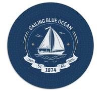 Puzzle Rond 1000 pièces Insigne de Voile Éléments Nautiques Jeux Classiques pour Adultes 1000 pièces (67,5x67,5cm)