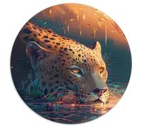 Puzzle Rond 1000 pièces « Japanese in The Shallows » pour Adultes, idéal pour la décoration intérieure, l'entraînement cérébral et Les fêtes de Fin d'année (67,5 x 67,5 cm).