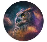 Puzzle Rond 1000 pièces, nébuleuse du Hibou, décoration Artistique à Faire soi-même, Cadeau d'anniversaire idéal, 67,5 x 67,5 cm