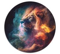 Puzzle Rond 1000 pièces Nébuleuse du Lion pour Adultes. Design Complexe pour Adolescents, décoration DIY et Divertissement Stimulant pour Le Cerveau. 67,5 x 67,5 cm.