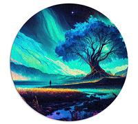 Puzzle Rond 1000 Pièces Paysage Magique pour Adultes et Enfants - Grand Cadeau en Carton (Taille 67,5 x 67,5 cm)
