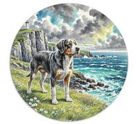 Puzzle Rond 1000 Pièces Pointeur à Cheveux Courts Allemand Animaux - Adulte & Enfant 12+, Activités Familiales, Niveau Impossible, Jeu D’Intelligence, 1000pcs (67.5x67.5cm)