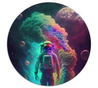 Puzzle Rond 1000 pièces pour Adultes Il a EU de la Chance pour la Famille et Les Amis, défi Stimulant (67,5x67,5cm)
