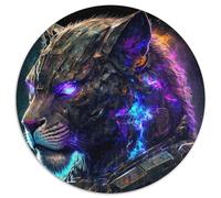 Puzzle Rond 1000 pièces pour Adultes, Lions de l'espace, Puzzle en Carton, Jouet éducatif, intellectuel, décompressant, Amusant, Jeu Familial (67,5x67,5cm)