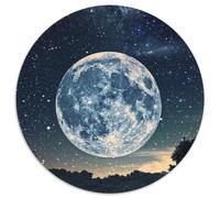Puzzle Rond 1000 pièces pour Adultes, Motif Lune colorée, en Carton, idéal pour se détendre, comme Cadeau de Noël ou comme décoration d'intérieur (67,5x67,5cm)