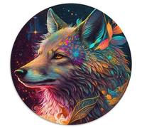 Puzzle Rond 1000 pièces Spirit Wolf, Jeu Familial interactif, défi cérébral, Jouet éducatif (67,5x67,5cm)
