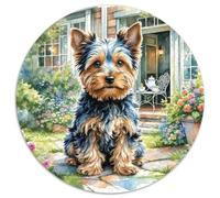 Puzzle Rond 1000 Pièces Terrier du Yorkshire Animaux - Adulte & Enfant 12+, Jeu D’Intelligence, Anti-Stress, Cadeau Unique, 1000pcs (67.5x67.5cm)