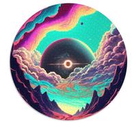 Puzzle Rond 1000 pièces « The Road to Universe » pour Adultes, décoration d'intérieur, pour Noël et Le Nouvel an, 67,5 x 67,5 cm