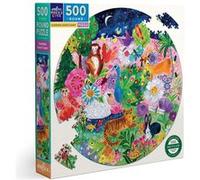 Puzzle rond 500 pièces : Jardin Sanctuaire Eeboo G