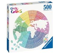 Puzzle rond 500 pièces Mandala, Circle of Colors, Abstrait, Adulte, Ravensburger