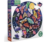 Puzzle rond 500 pièces : Papillons de nuit Eeboo G