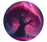 Puzzle Rond Aurora Tree 1000 pièces, idéal pour Les activités à la Maison, Les Anniversaires et Les Voyages (67,5x67,5cm)