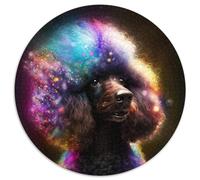 Puzzle Rond Caniche Fantastique 1000 pièces, idéal pour Les Anniversaires, Halloween, Thanksgiving et Pâques (1000 pièces, 67,5x67,5cm)