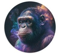 Puzzle Rond de 1 000 pièces pour Adultes, nébuleuse des chimpanzés, idéal pour Les Anniversaires et Les fêtes, 67,5 x 67,5 cm.