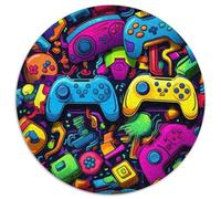 Puzzle Rond en Carton Art Games, 1 000 pièces, Jeu Familial interactif, défi cérébral, Jouet éducatif 67,5 x 67,5 cm