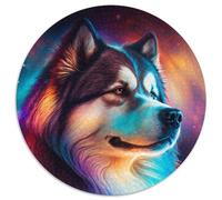 Puzzle Rond en Carton Fantasy Dog 1000 pièces, Jeu interactif Familial, défi cérébral, 1000 pièces (67,5x67,5cm)