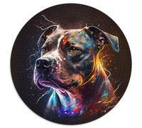 Puzzle Rond en Carton Spirit Dog 1000 pièces pour Adultes, idéal pour Les Adolescents et Les familles, idéal comme Cadeau de Noël (67,5x67,5cm)