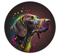 Puzzle Rond en Papier Spirit Dog, 1 000 pièces, décoration Artistique, Jouet Intelligent pour Jeux d'intérieur en Famille, 1 000 pièces (67,5x67,5cm)