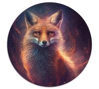 Puzzle Rond Fantasy Fox 1000 pièces pour Adultes, idéal pour la décoration intérieure, Les Anniversaires, Les fêtes et Les Cadeaux (67,5 x 67,5 cm).